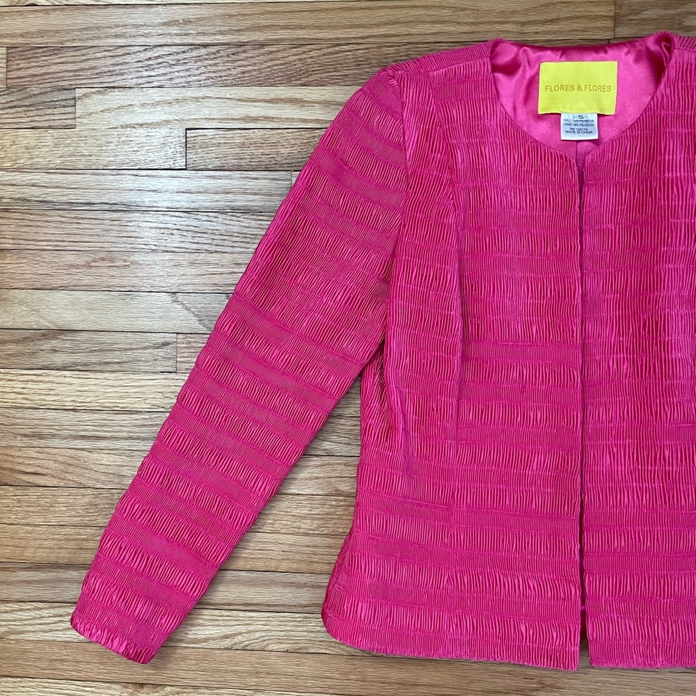 Flores & Flores Hot Pink Blazer View 2